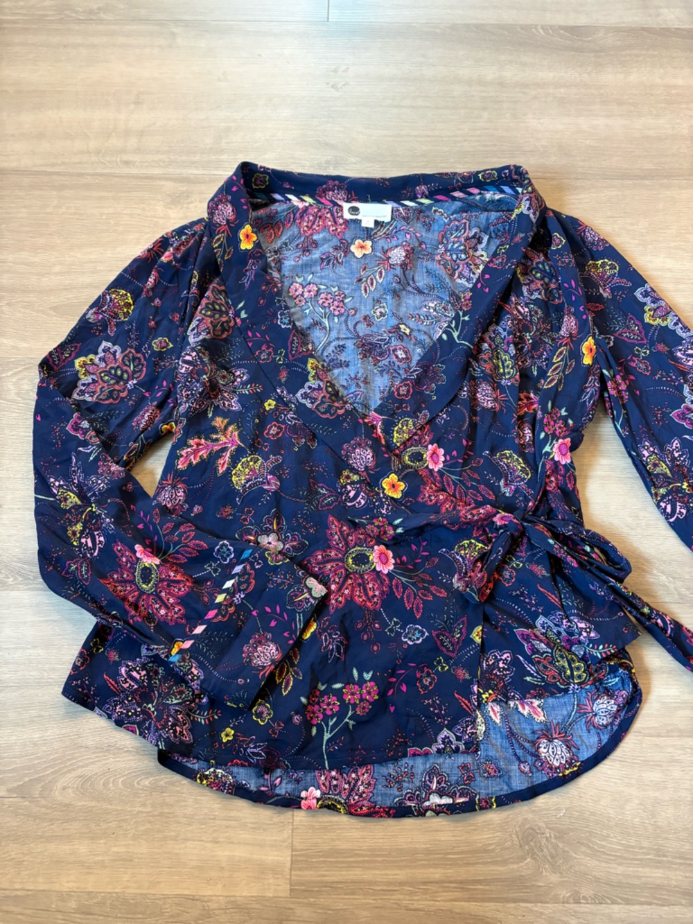 Anthropologie Floreat Floral Paisley Wrap Top